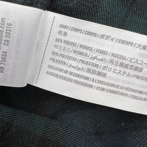 Abercrombie & Fitch Belted Plaid Flannel Shirt Dress Blue Green Size ST - Picture 7 of 9